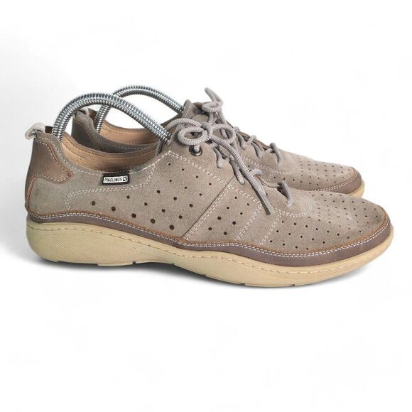 Pikolinos Fuencarral Perforated Suede Casual Fashion Sneakers Grey Men's  8/41 - Picture 4 of 12